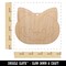 Round Cat Face Angry Unfinished Craft Wood Holiday Christmas Tree DIY Pre-Drilled Ornament